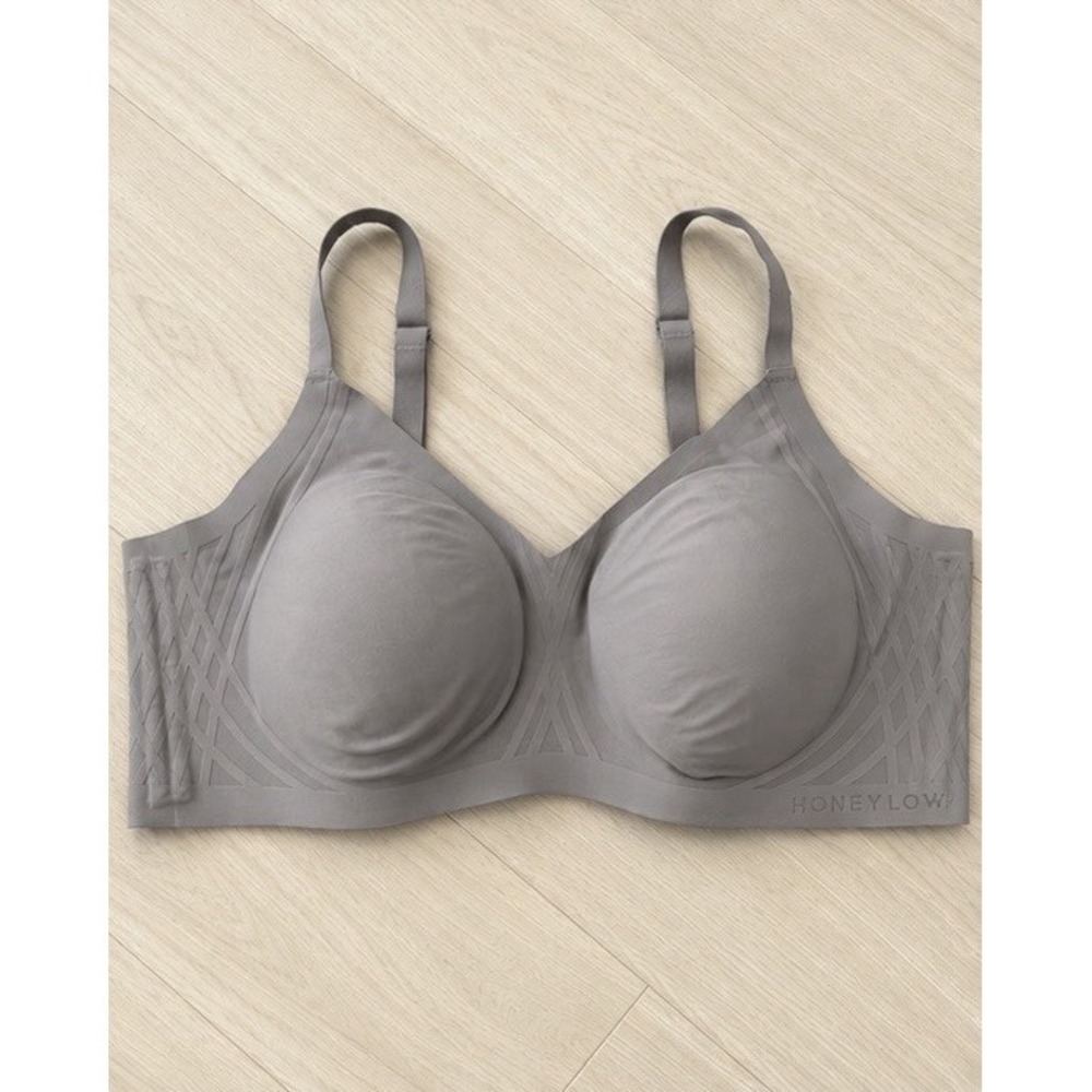 Honeylove Silhouette Wireless Bra 3X Moondust Gray Shaping Adjustable Straps